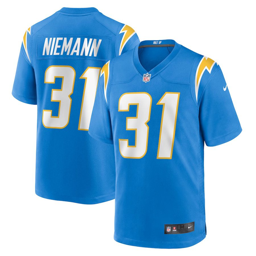 Men Los Angeles Chargers #31 Nick Niemann Nike Powder Blue Game Player NFL Jersey->los angeles chargers->NFL Jersey